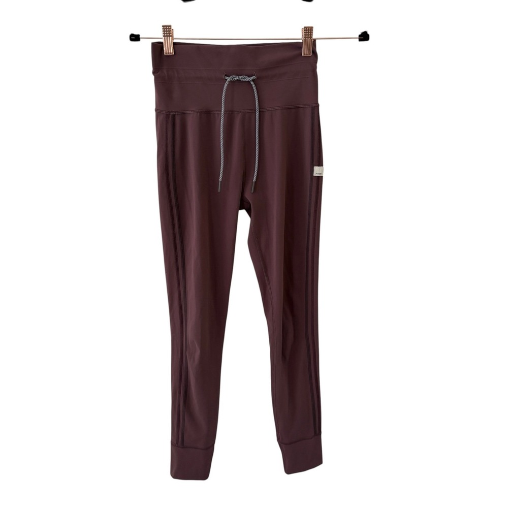 Vuori Daily Form Leggings Womens XS Brown Striped High Rise 7/8 Length